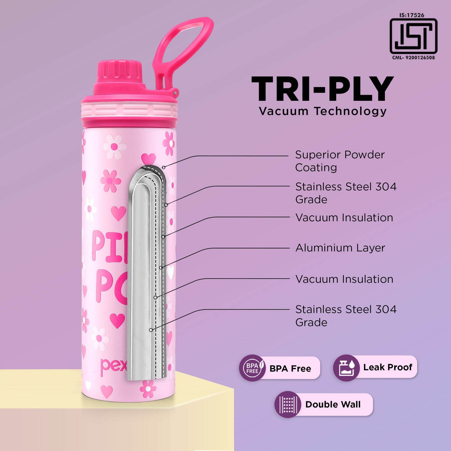 Texas Flower Print Hot & Cold Water Bottle