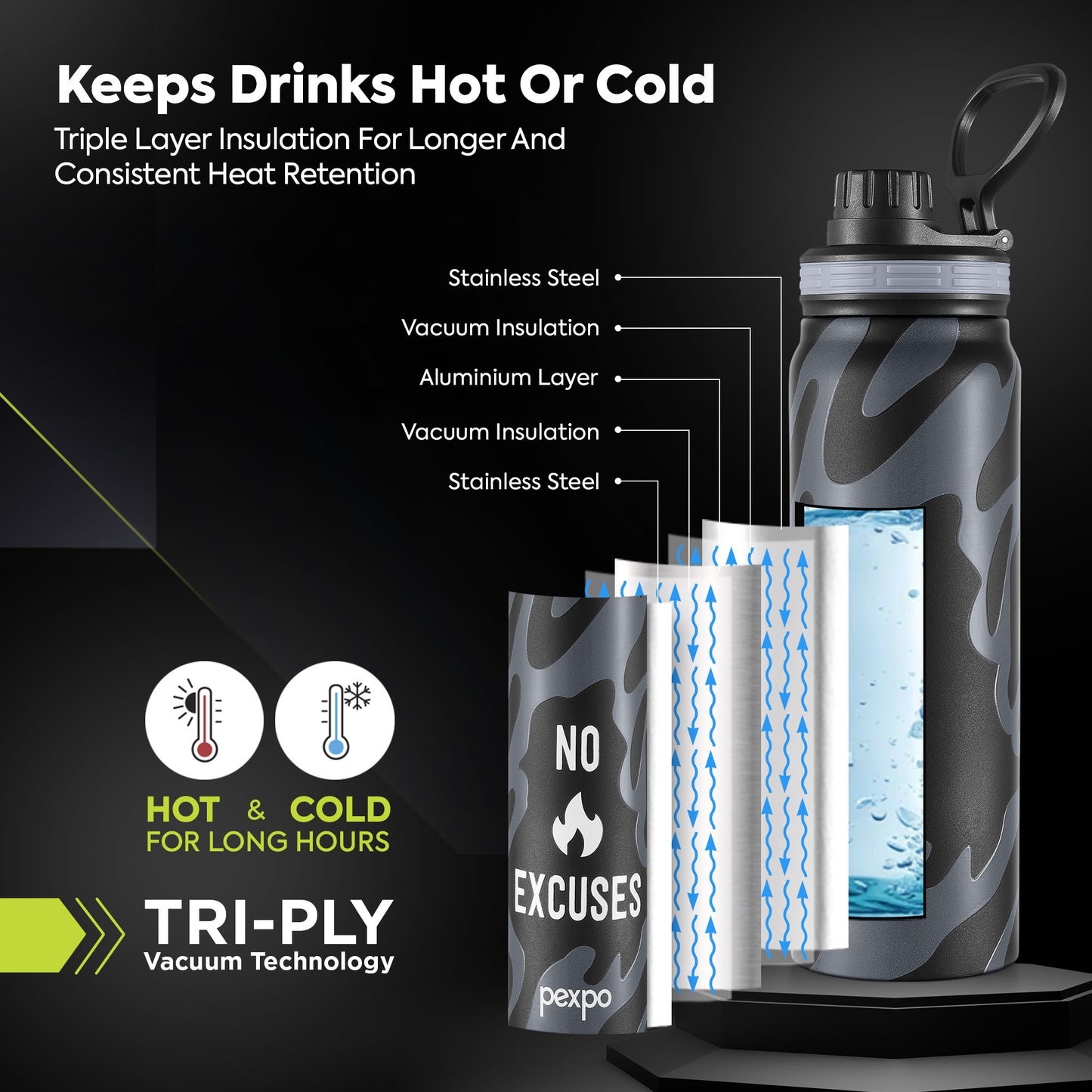 Austin Art Hot & Cold Water Bottle