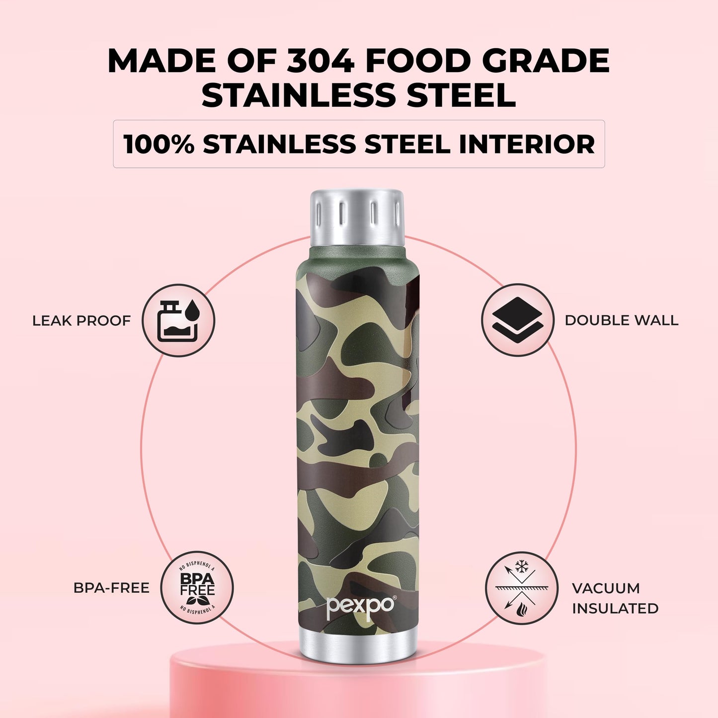 Cameo Camouflage Art Hot & Cold Water Bottle