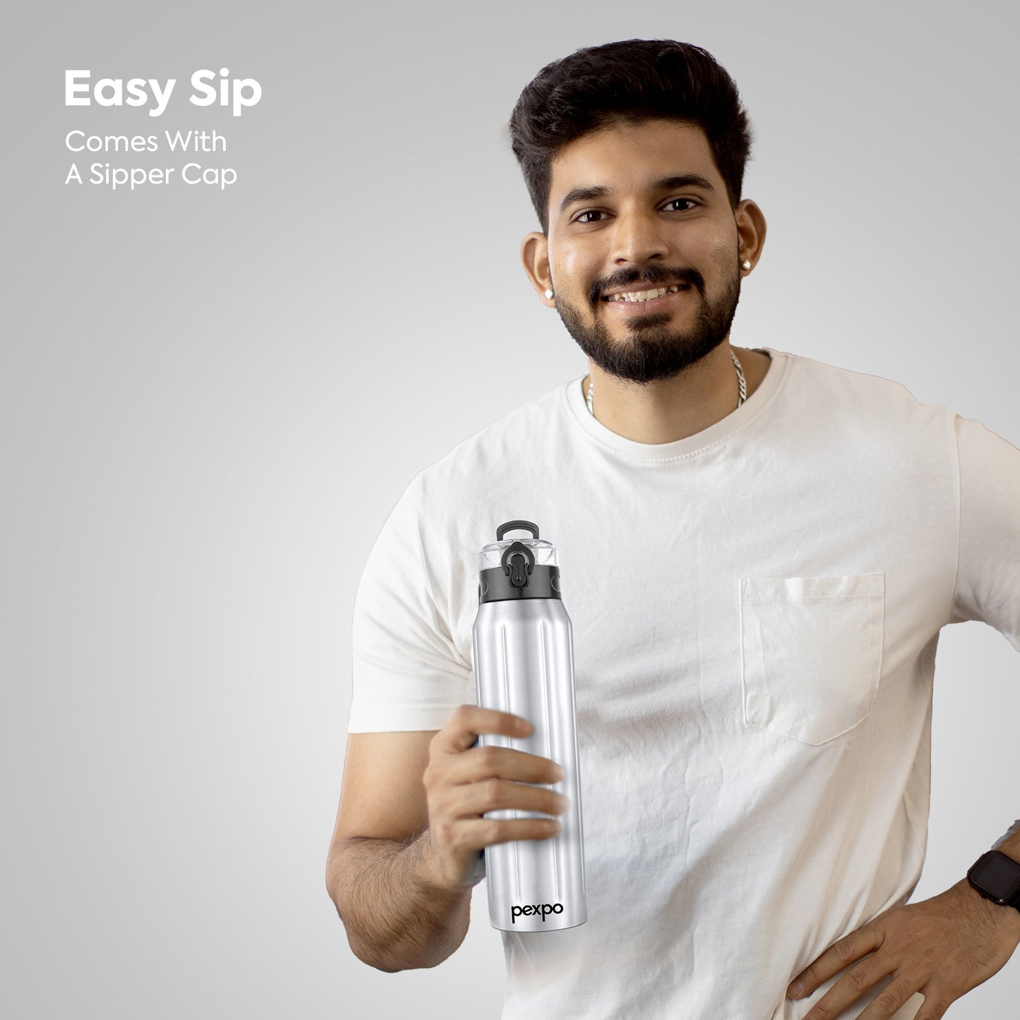 Umbro SS Water Bottle with Sipper Cap