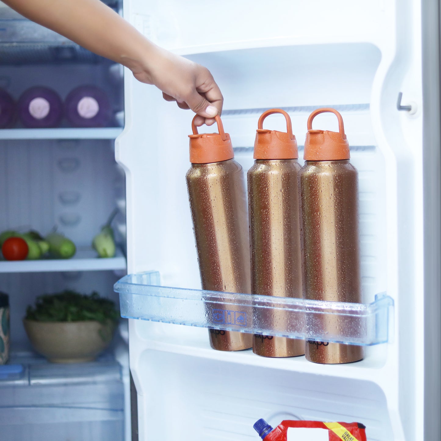 Cooper SS Water Bottle (with Copper Straw)