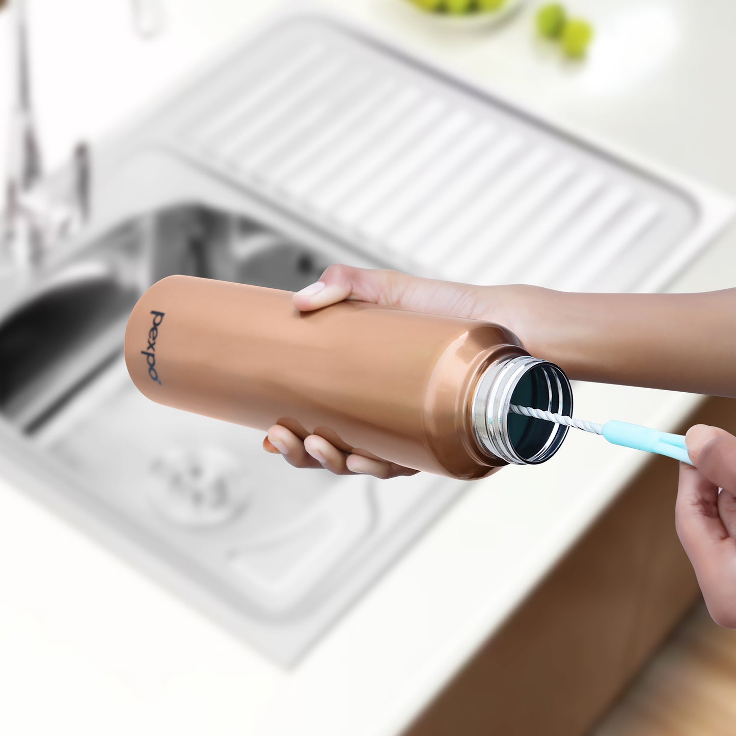 Cooper SS Water Bottle (with Copper Straw)