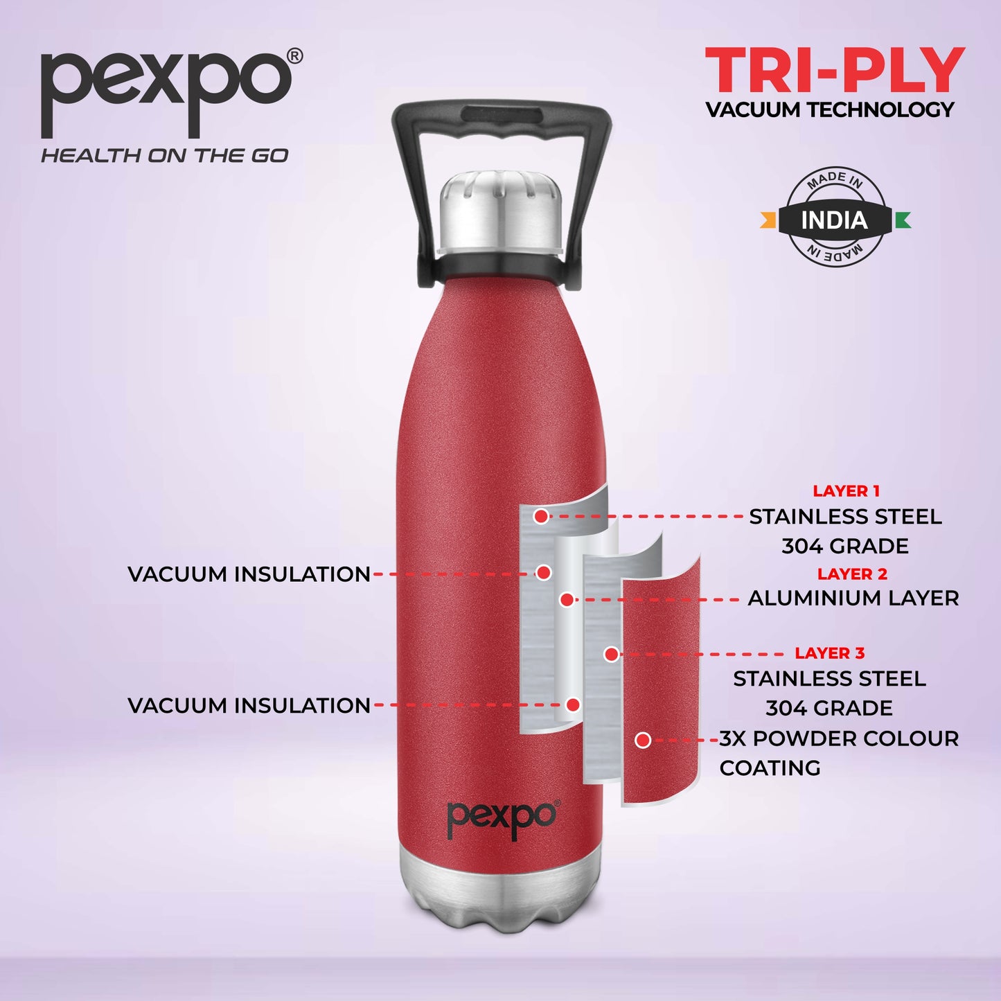 Echo - Insulated Stainless Steel Bottle With Loop Handle
