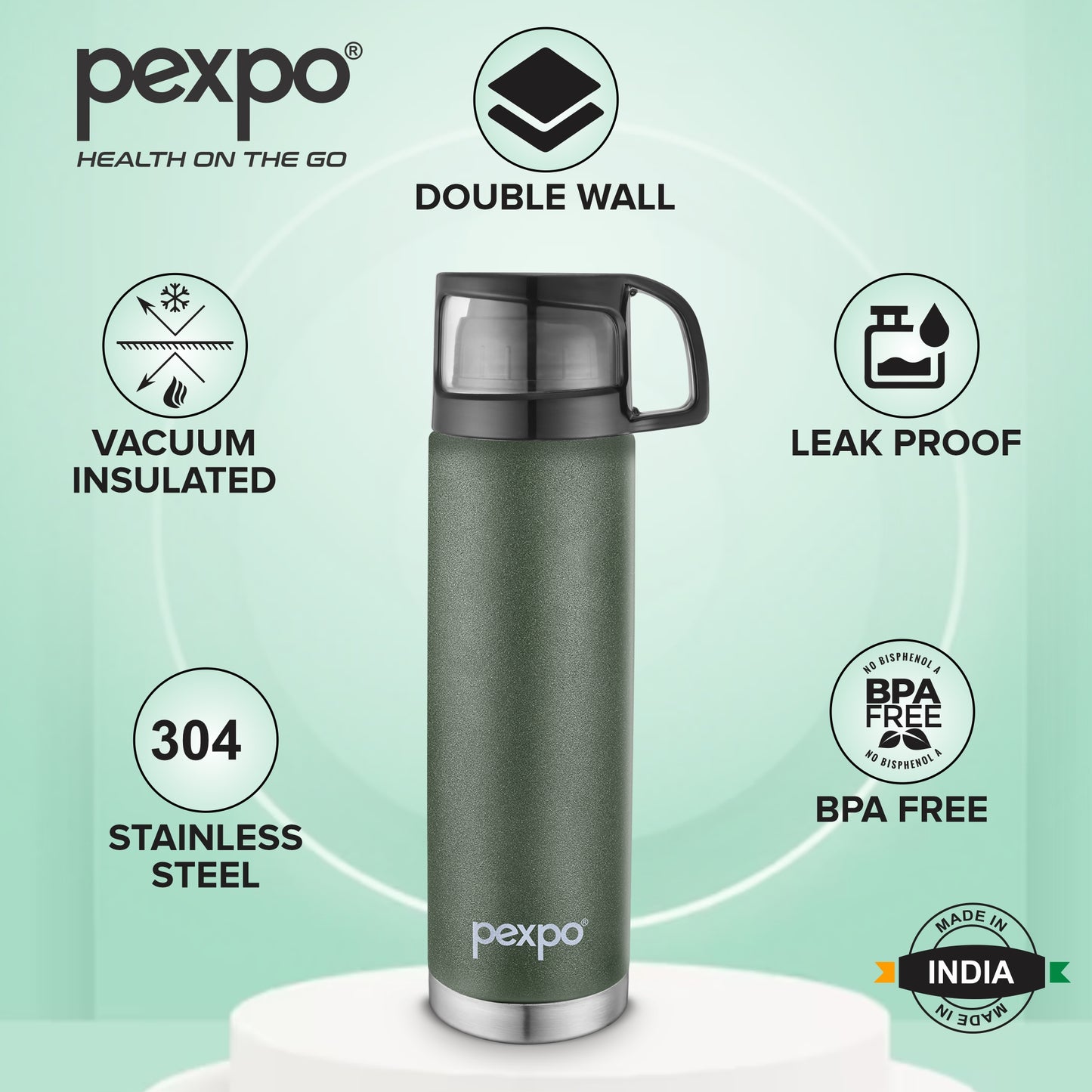 Fererro - Vacuum Insulated Stainless Steel Flask With Convertible Cap