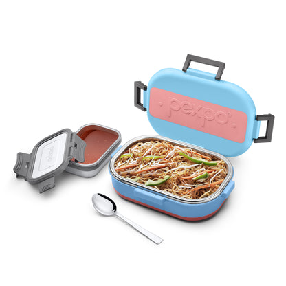 Pexpo GRIP & LOCK  - Stainless Steel  Kids Lunch Box