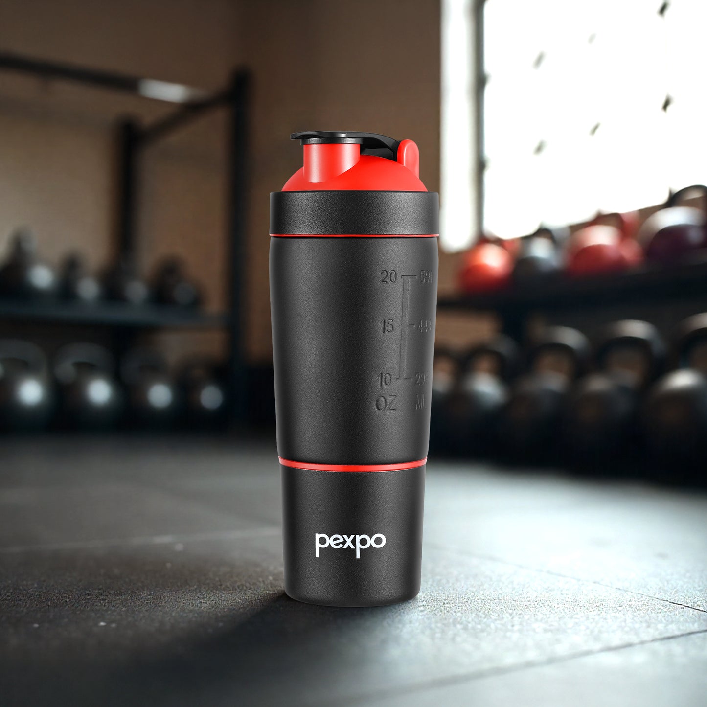 Kinetic Stainless Steel Shaker with extra Compartment