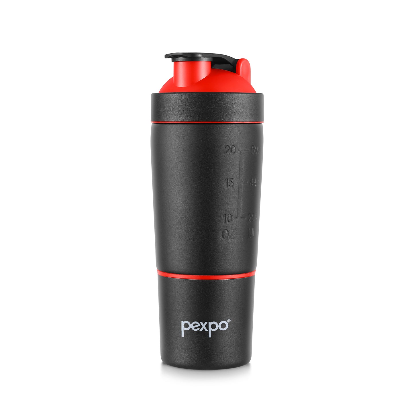 Kinetic Stainless Steel Shaker with extra Compartment