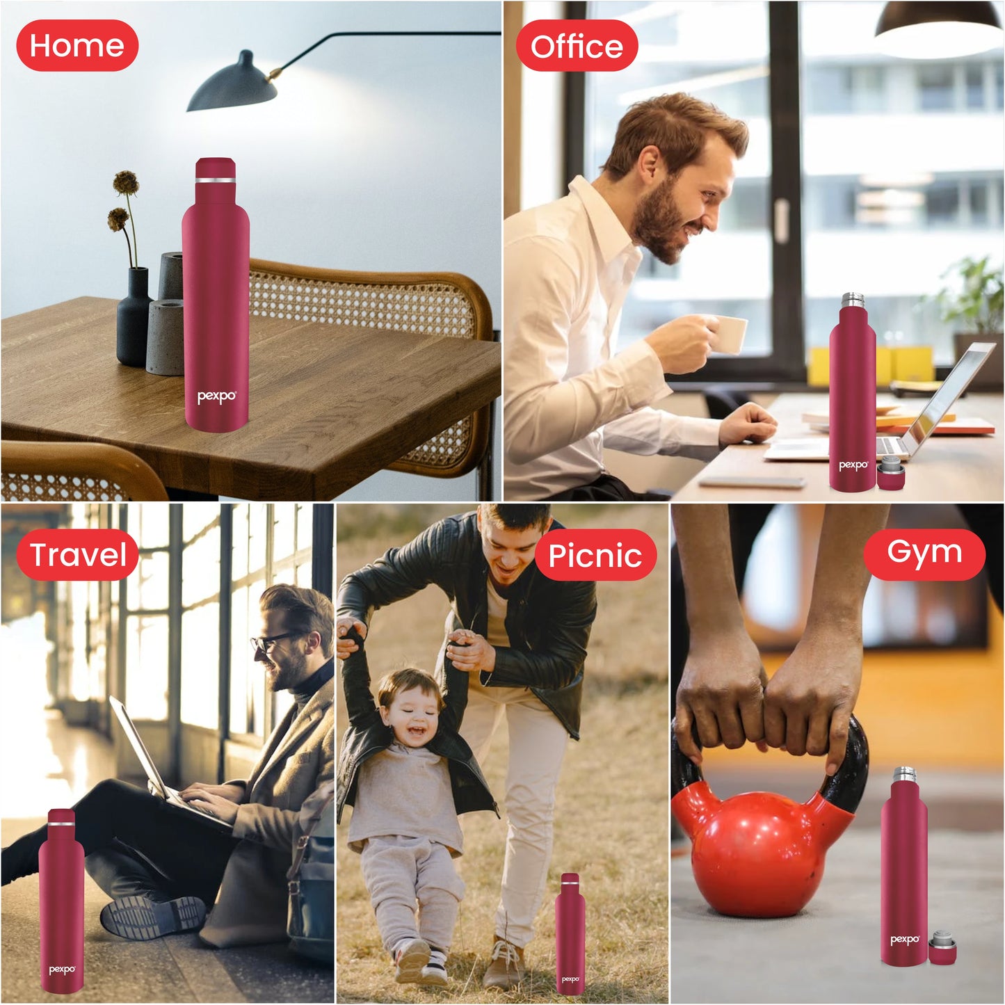 Oreo - Multipurpose Insulated Stainless Steel Water Bottle With Leak-Proof Cap