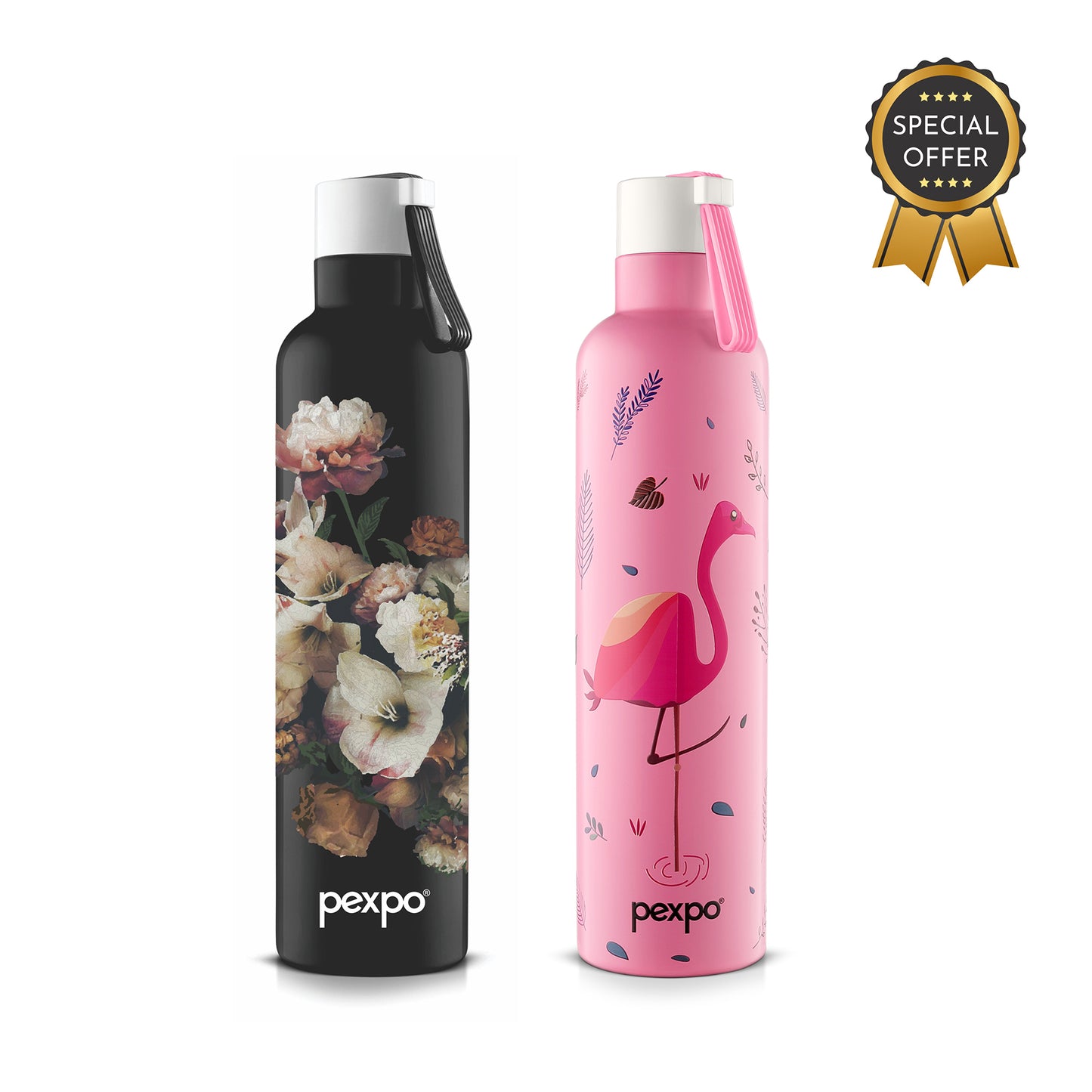 Oslo Black Floral & Oslo Pink Flamingo Design (750ml)