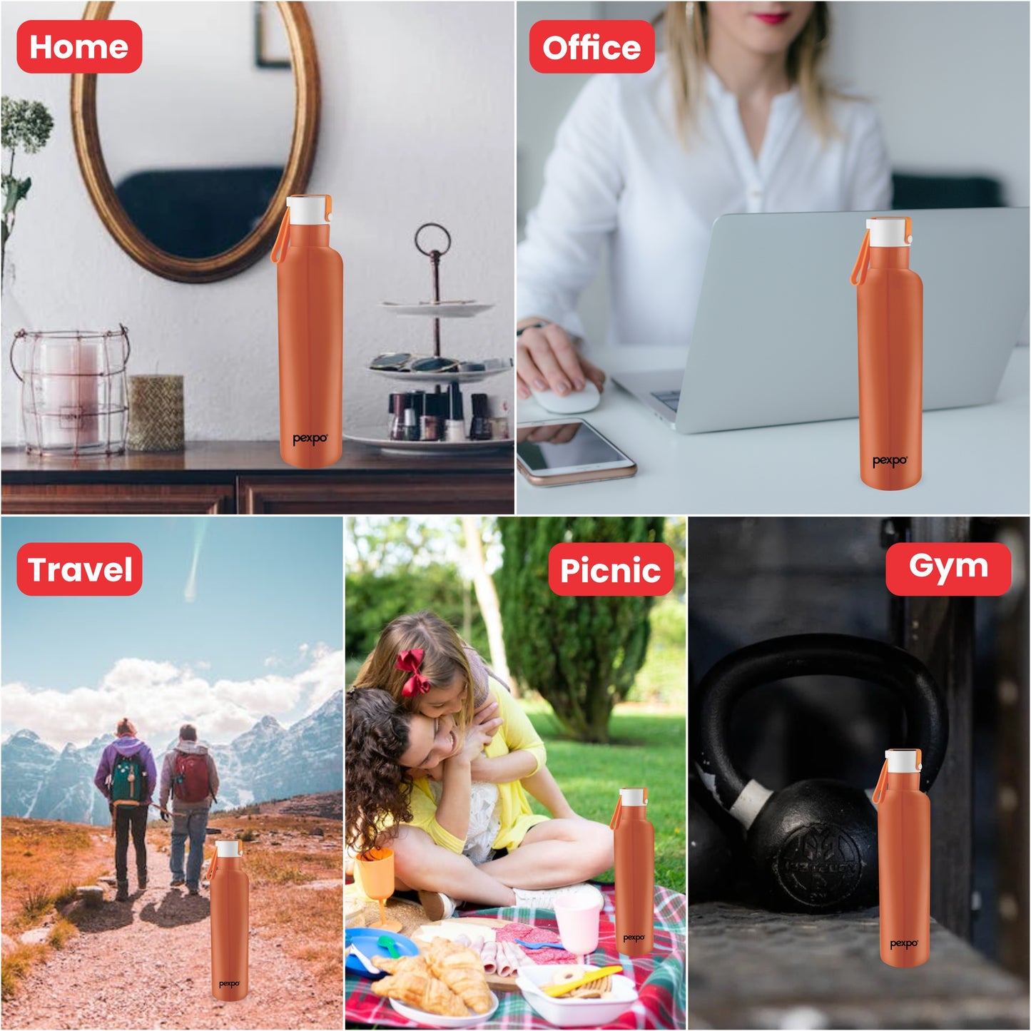 Oslo - Insulated Stainless Steel Water Bottle to Keep Drinks Hot/Cold 24 Hours