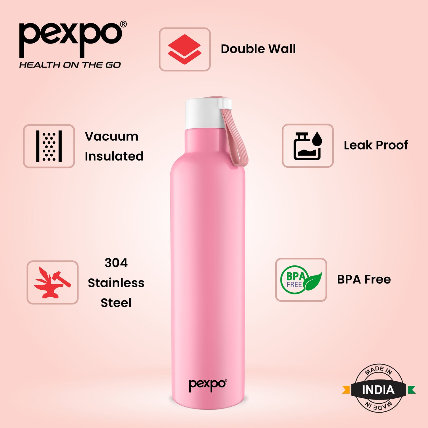 Oslo - Insulated Stainless Steel Water Bottle to Keep Drinks Hot/Cold 24 Hours