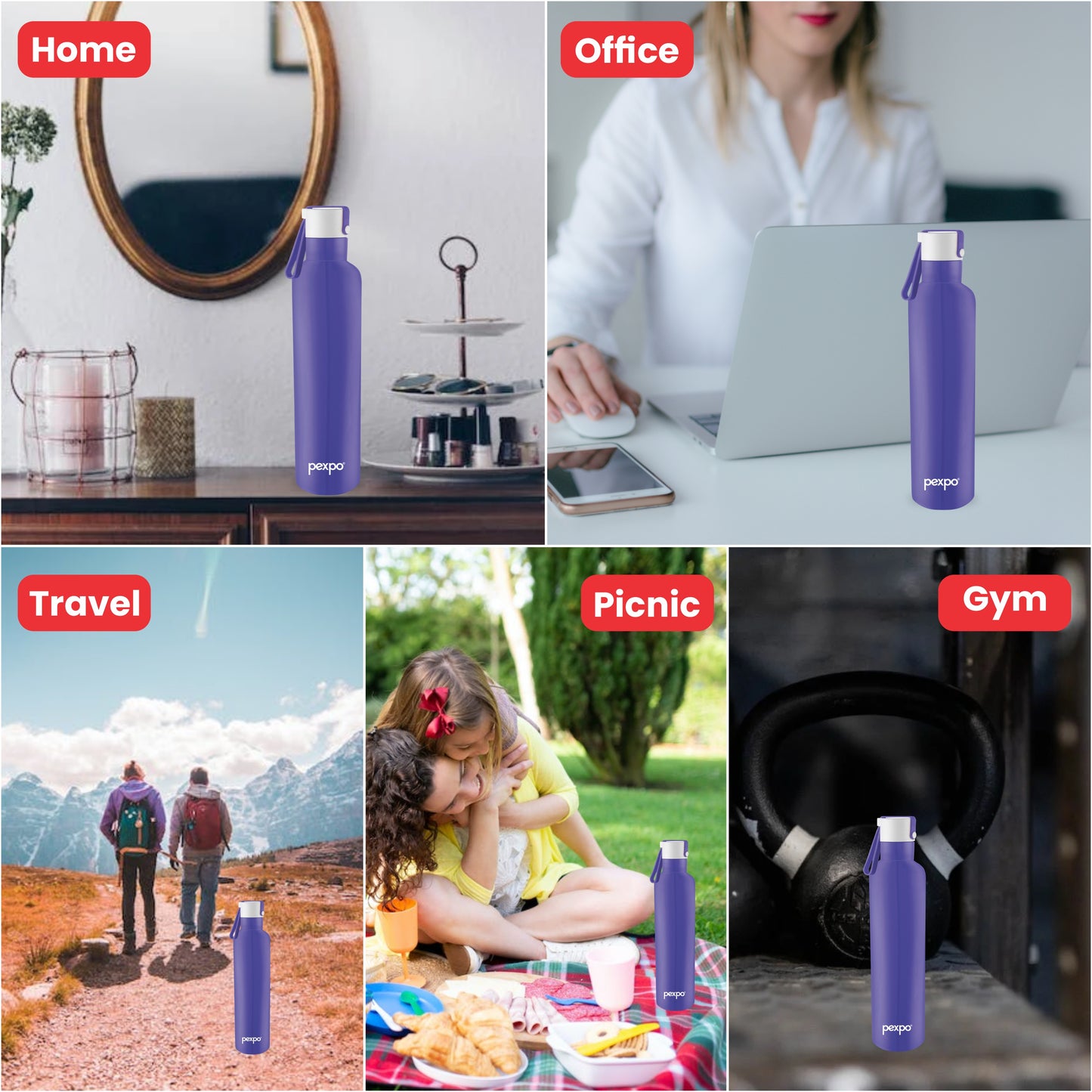 Oslo - Insulated Stainless Steel Water Bottle to Keep Drinks Hot/Cold 24 Hours