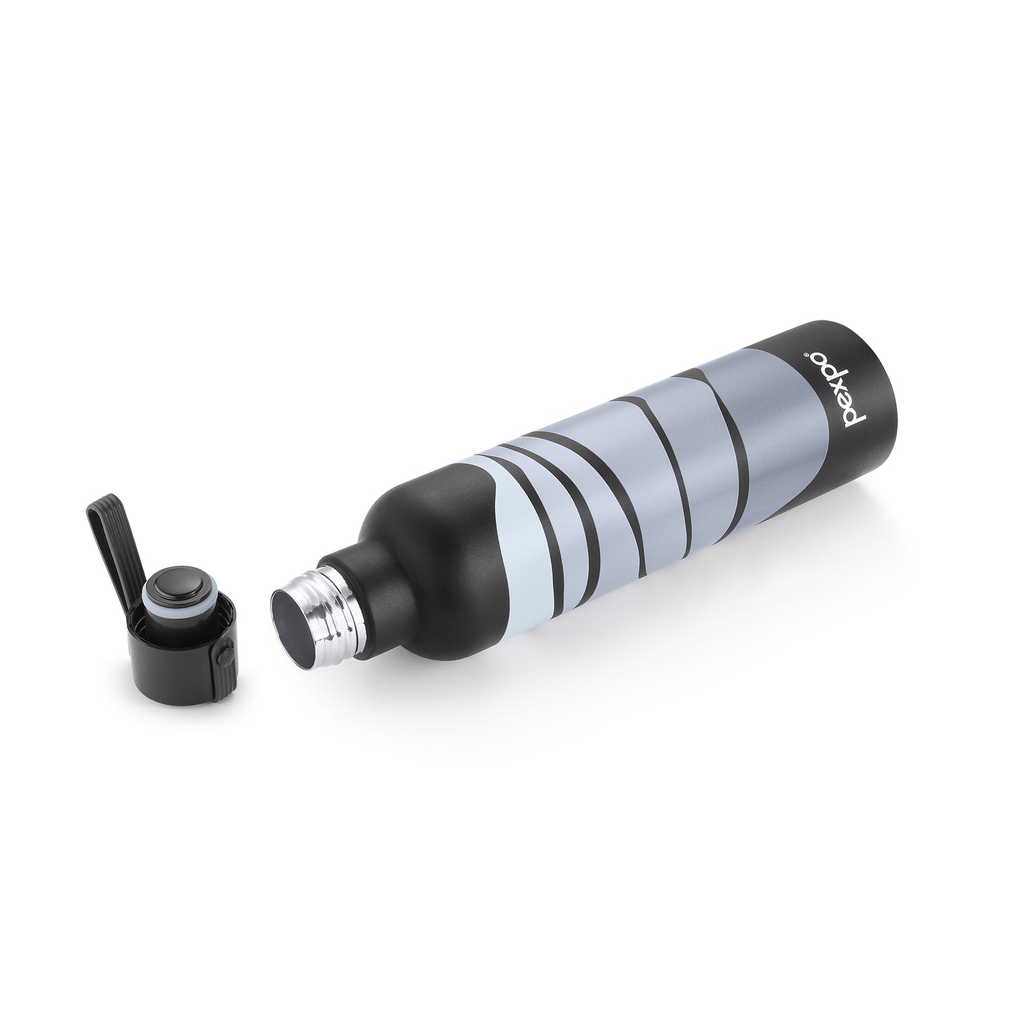 Oslo Grey Wave Print Hot & Cold Water Bottle