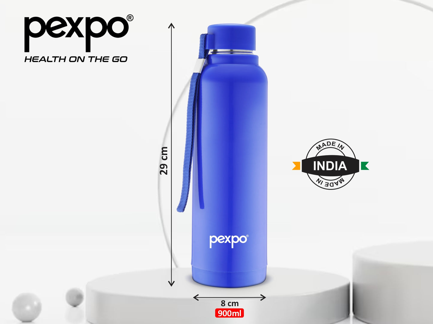 Pexpo Stereo-PU Insulated 4 Hours Warm & Cold  700 ml | Safe & Portable (Stainless Steel)