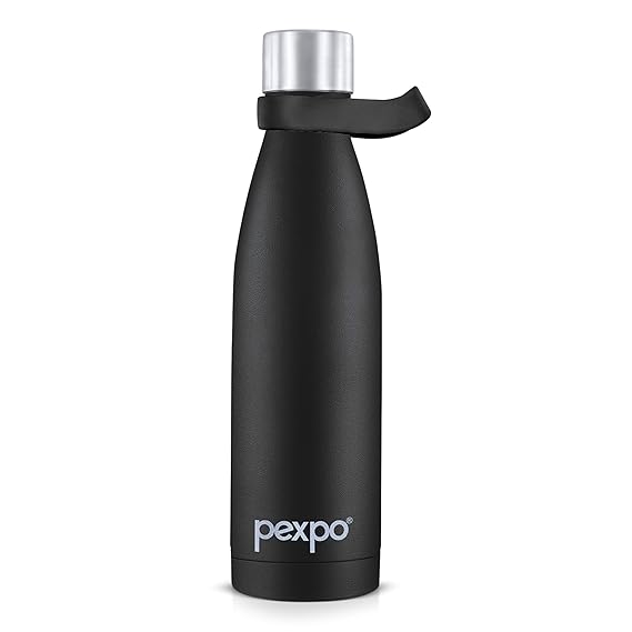 Pexpo Evok - Stainless Steel Vacuum Insulated Leak Proof Water Bottle | 24/7 Hot & Cold | ISI Certified