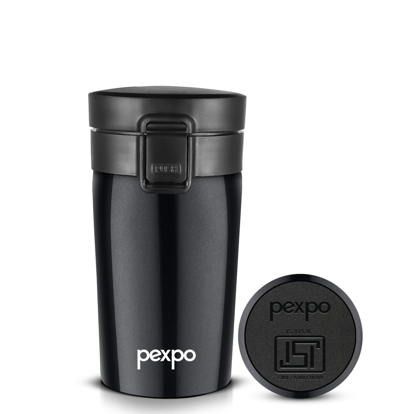 Pexpo Cocoa Thermo Steel Tumbler | Tri-Ply Vacuum Insulated Hot & Cold Flask | For Beverages
