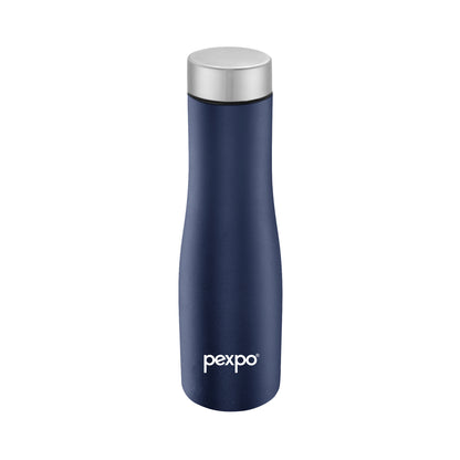 PEXPO Monaco- Wide Mouth & Leak-Proof Stainless Steel Water Bottle with Steel Cap