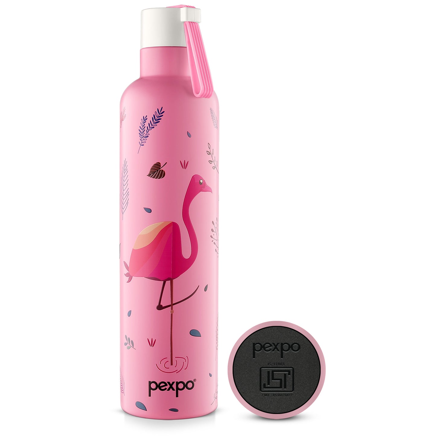 Oslo Pink Flamingo Print Hot & Cold Water Bottle
