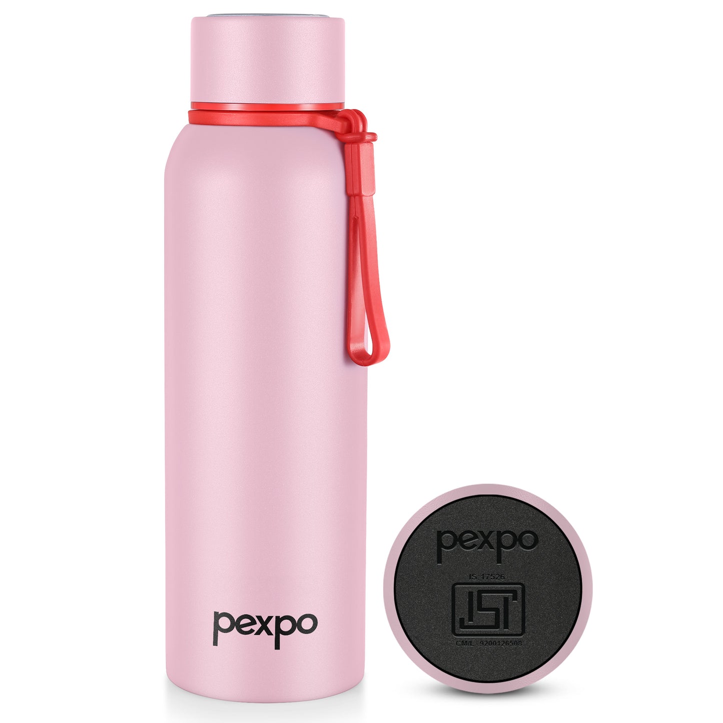 Pexpo Bravo Thermo Steel Bottle | Tri-Ply Vacuum Insulated Hot & Cold Flask - Pastel Edition