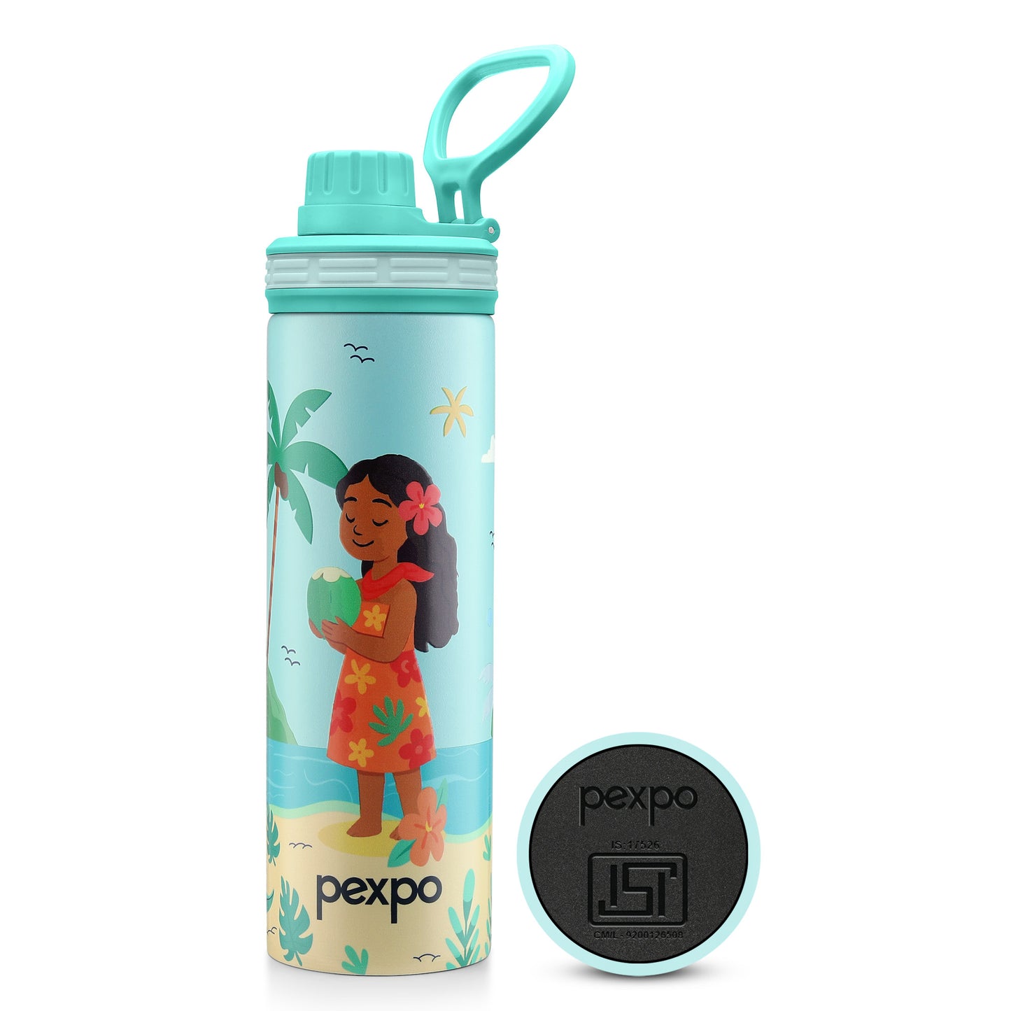 Texas Sea Green Doll Print Hot & Cold Water Bottle