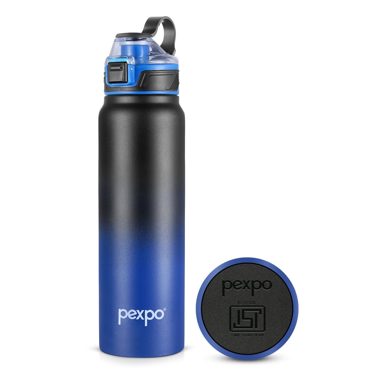 Pexpo Amaze Thermo Steel Bottle | Tri-Ply Vacuum Insulated Hot & Cold Flask | For Travel
