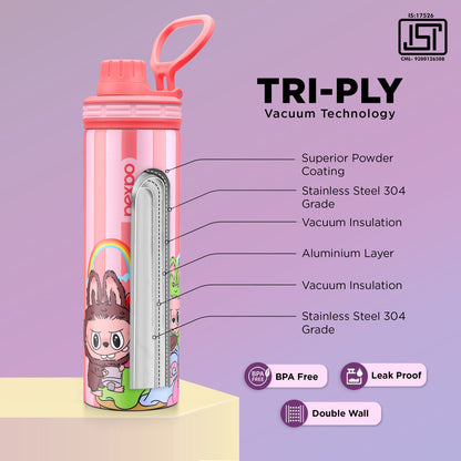 Texas Pink Doll Print Hot & Cold Water Bottle