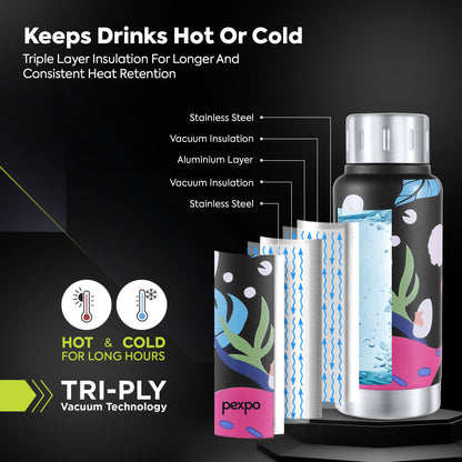 Cameo Plant-themed Art Hot & Cold Water Bottle