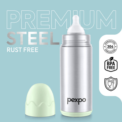 Pexpo Thermo Joy – Stainless Steel Feeding Baby Bottle