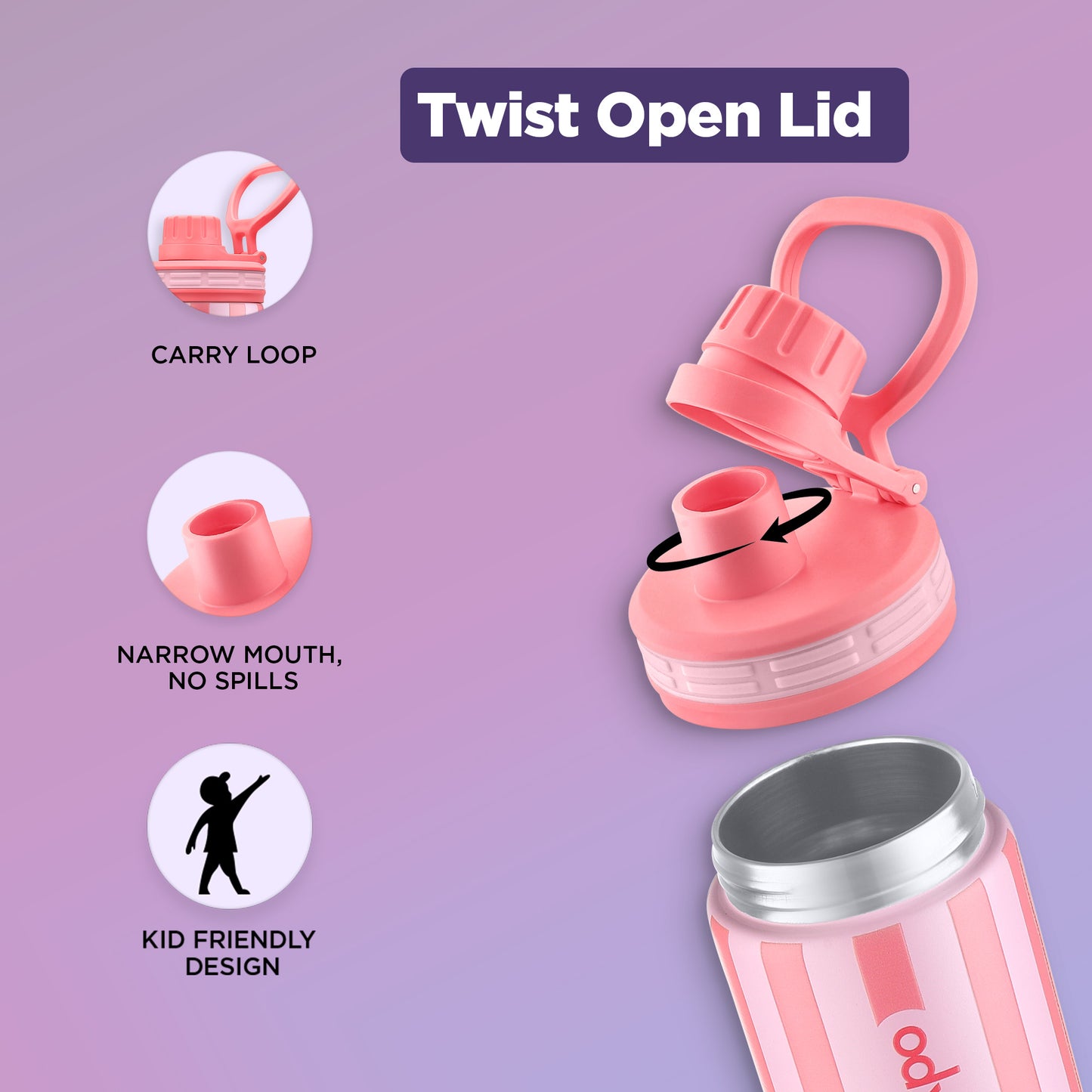 Texas Pink Doll Print Hot & Cold Water Bottle