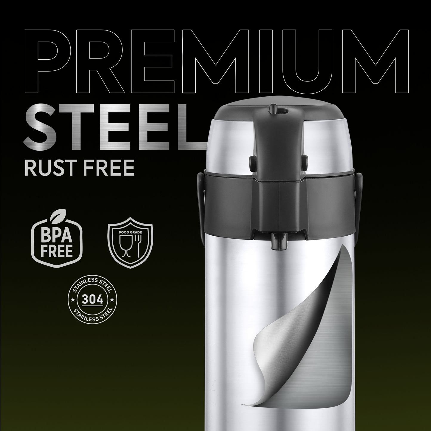 AquaPort Double Walled Vacuum Insulated -Coffee/Tea Dispenser