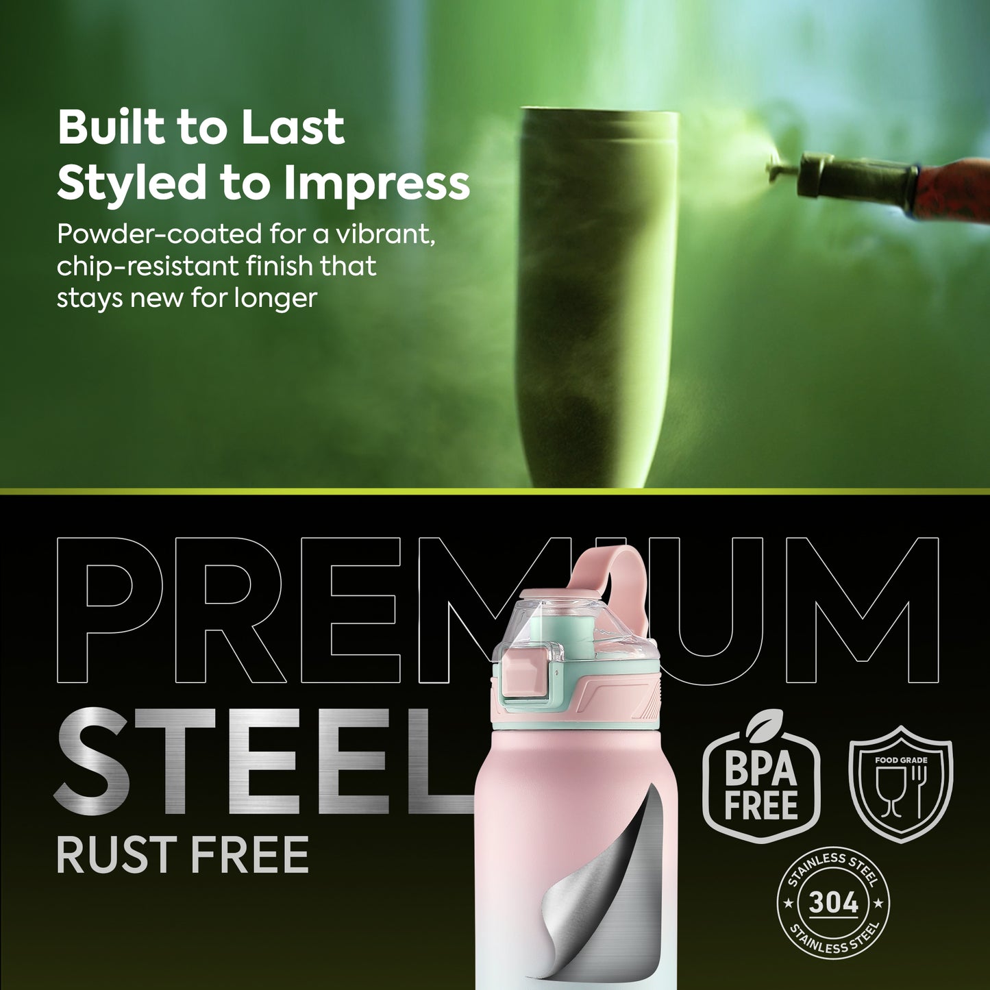 Pexpo Amaze Thermo Steel Bottle | Tri-Ply Vacuum Insulated Hot & Cold Flask | For Travel