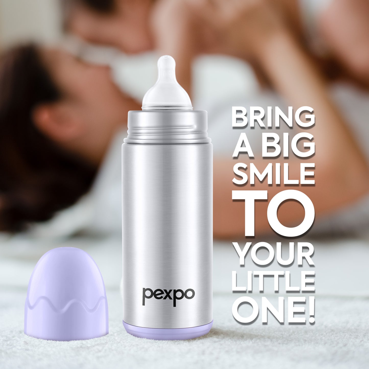 Pexpo Thermo Joy – Stainless Steel Feeding Baby Bottle