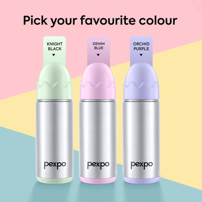 Pexpo Thermo Joy – Stainless Steel Feeding Baby Bottle