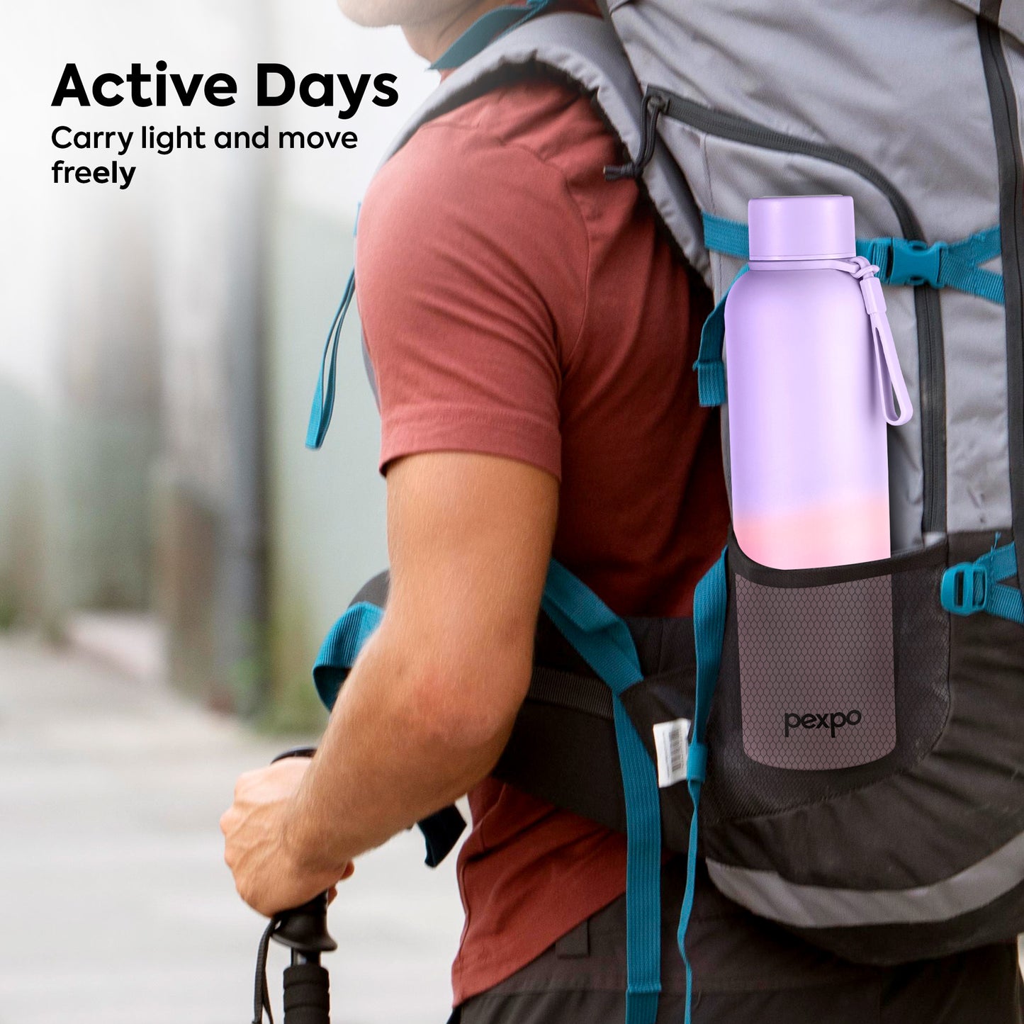 Pexpo Bravo Thermo Steel Bottle | Tri-Ply Vacuum Insulated Hot & Cold Flask - Ombre Design