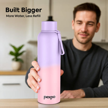 Pexpo Bravo Thermo Steel Bottle | Tri-Ply Vacuum Insulated Hot & Cold Flask - Ombre Design