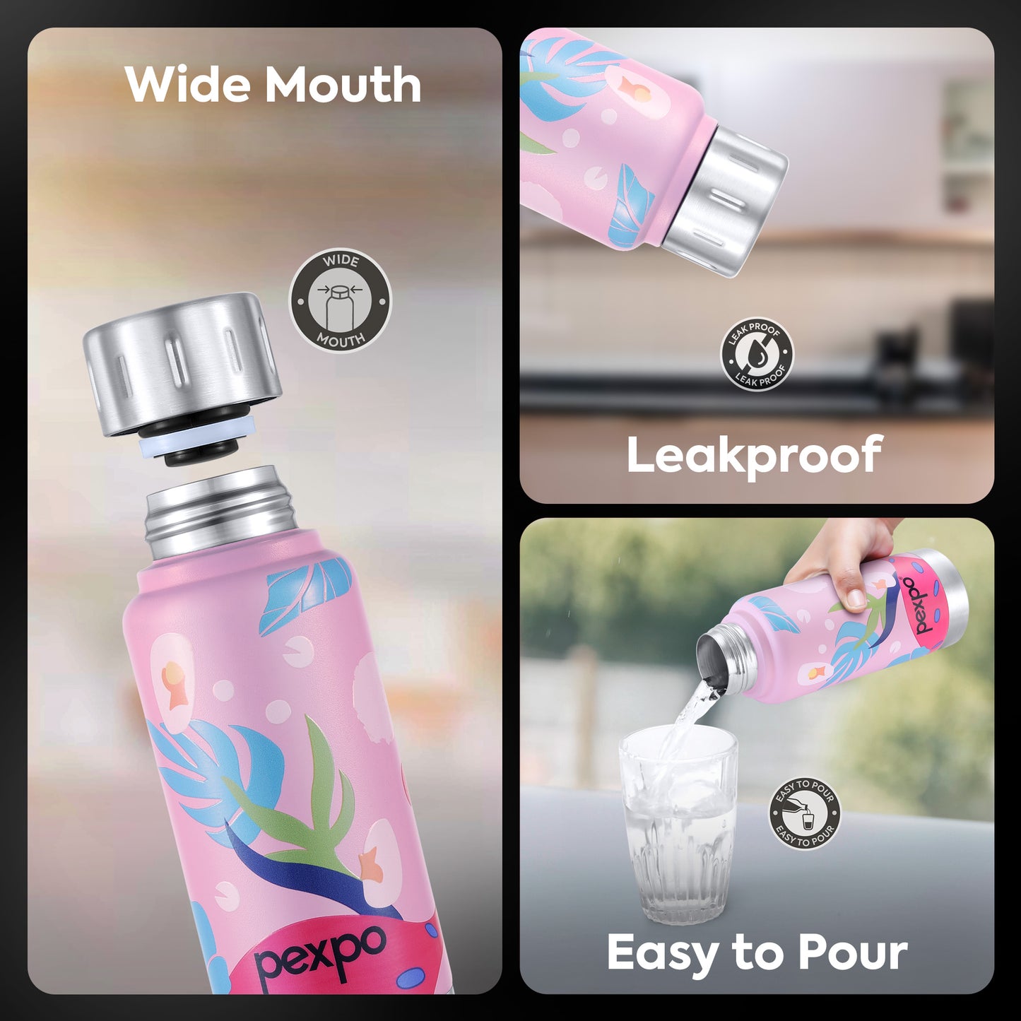 Cameo Plant-themed Art Hot & Cold Water Bottle