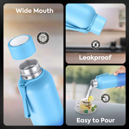 Pexpo Bravo Thermo Steel Bottle | Tri-Ply Vacuum Insulated Hot & Cold Flask - Ombre Design