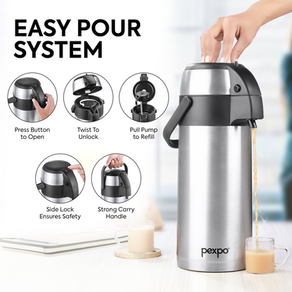 AquaPort Double Walled Vacuum Insulated -Coffee/Tea Dispenser