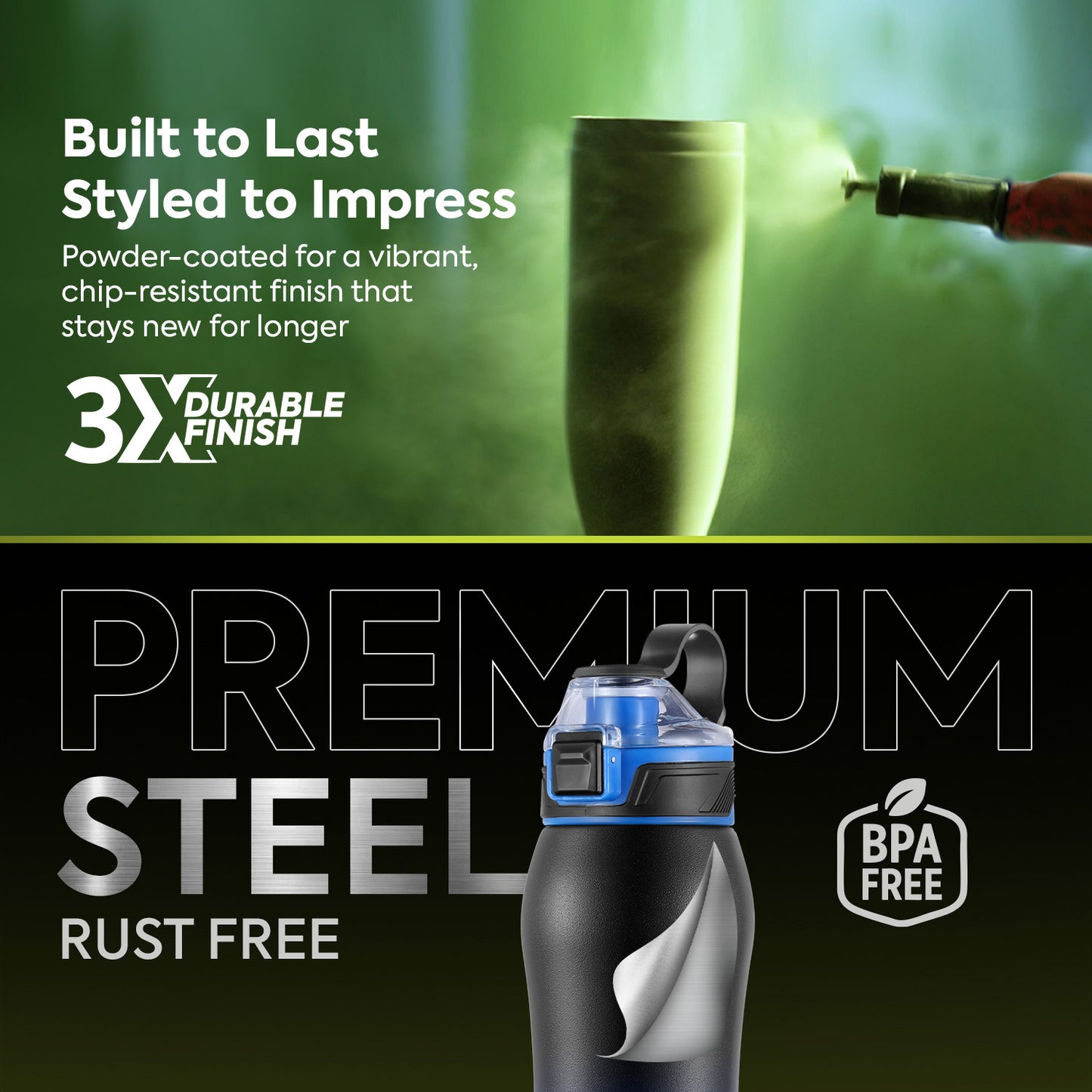 Bliss SS Water Bottle with Double Lock Cap