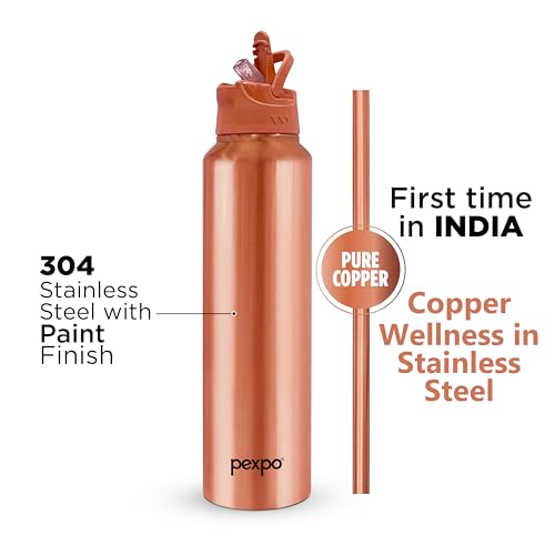 Cooper SS Water Bottle (with Copper Straw)