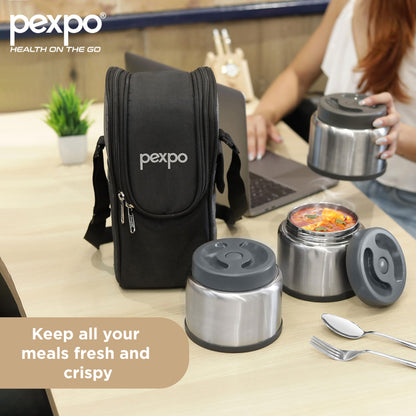 PEXPO Extreme Double Wall Vacuum Insulated Stainless Steel Lunch Box