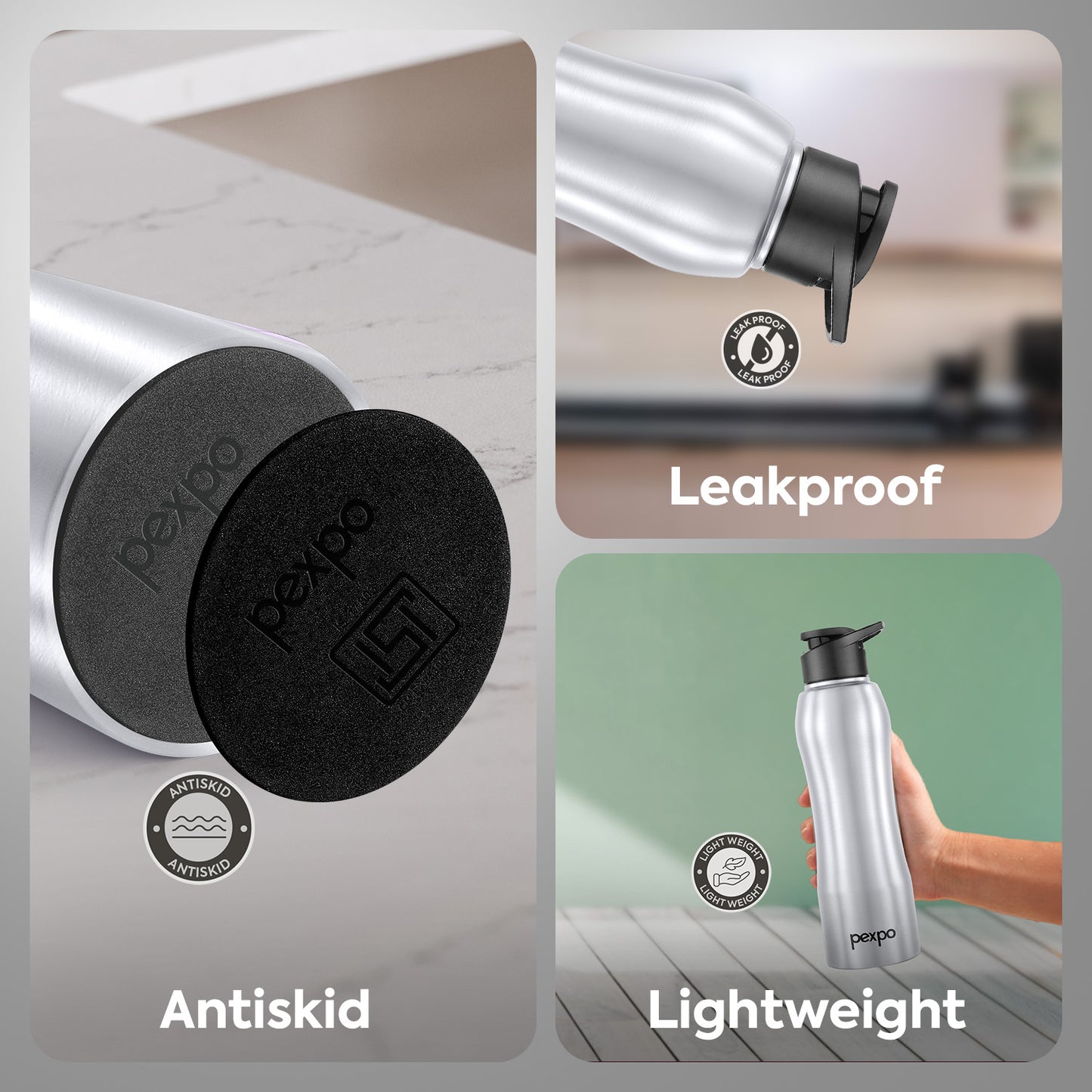 Bistro SS Water Bottle with Sipper Cap