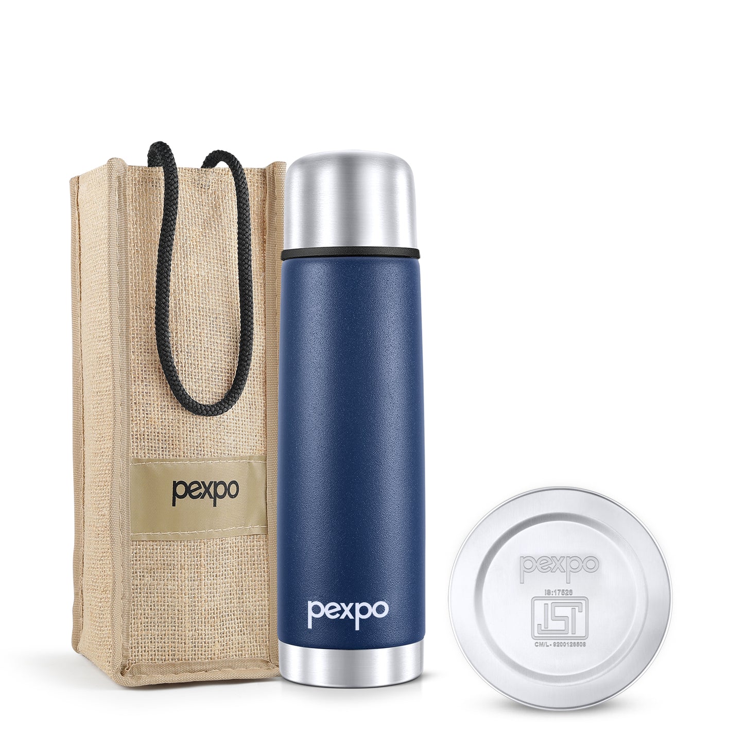 Pexpo Flamingo Thermo Steel Flask | Tri-Ply Vacuum Insulated Hot & Cold Bottle | Leakproof