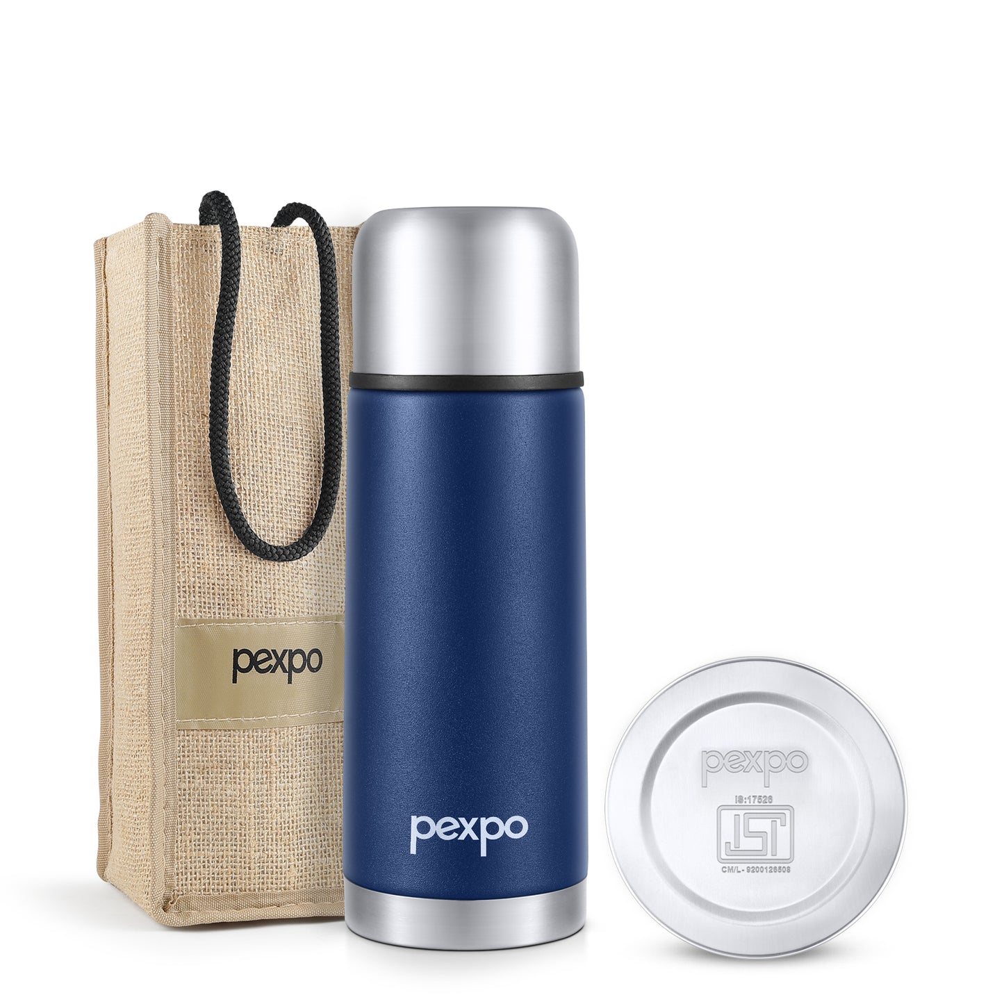 Pexpo Flamingo Thermo Steel Flask | Tri-Ply Vacuum Insulated Hot & Cold Bottle | Leakproof