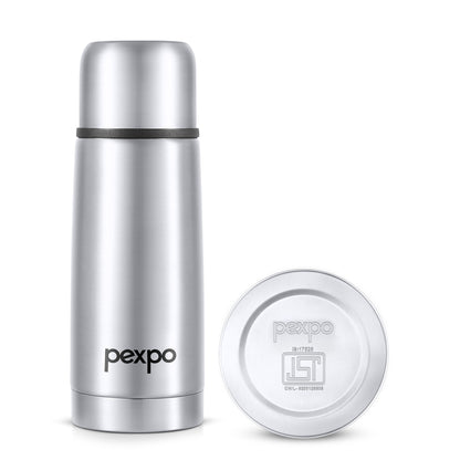 Pexpo Flamingo Thermo Steel Flask | Tri-Ply Vacuum Insulated Hot & Cold Bottle | Leakproof
