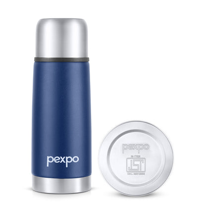 Pexpo Flamingo Thermo Steel Flask | Tri-Ply Vacuum Insulated Hot & Cold Bottle | Leakproof