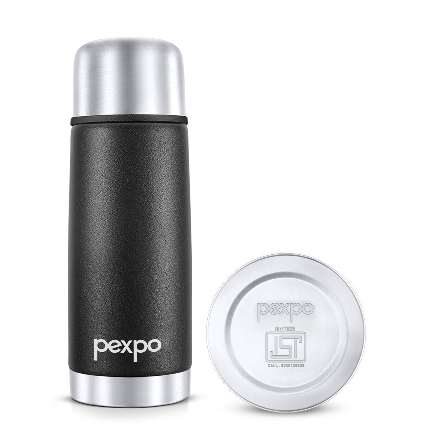 Pexpo Flamingo Thermo Steel Flask | Tri-Ply Vacuum Insulated Hot & Cold Bottle | Leakproof