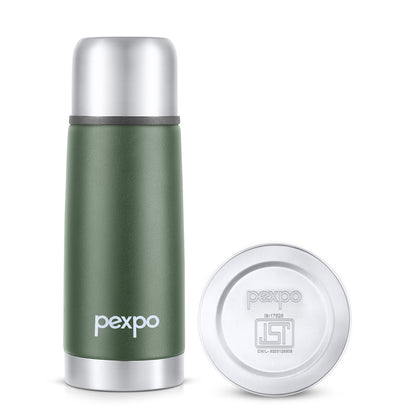 Pexpo Flamingo Thermo Steel Flask | Tri-Ply Vacuum Insulated Hot & Cold Bottle | Leakproof