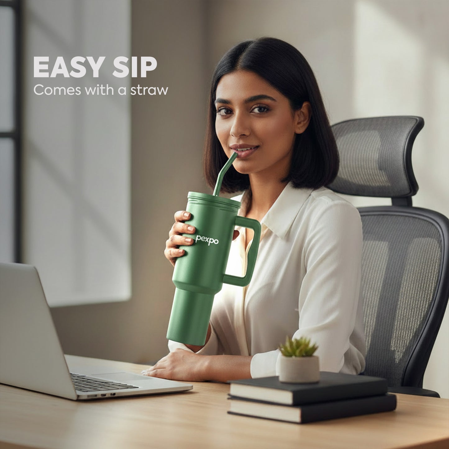 Sipzy - Stainless Steel Tumbler with Handle