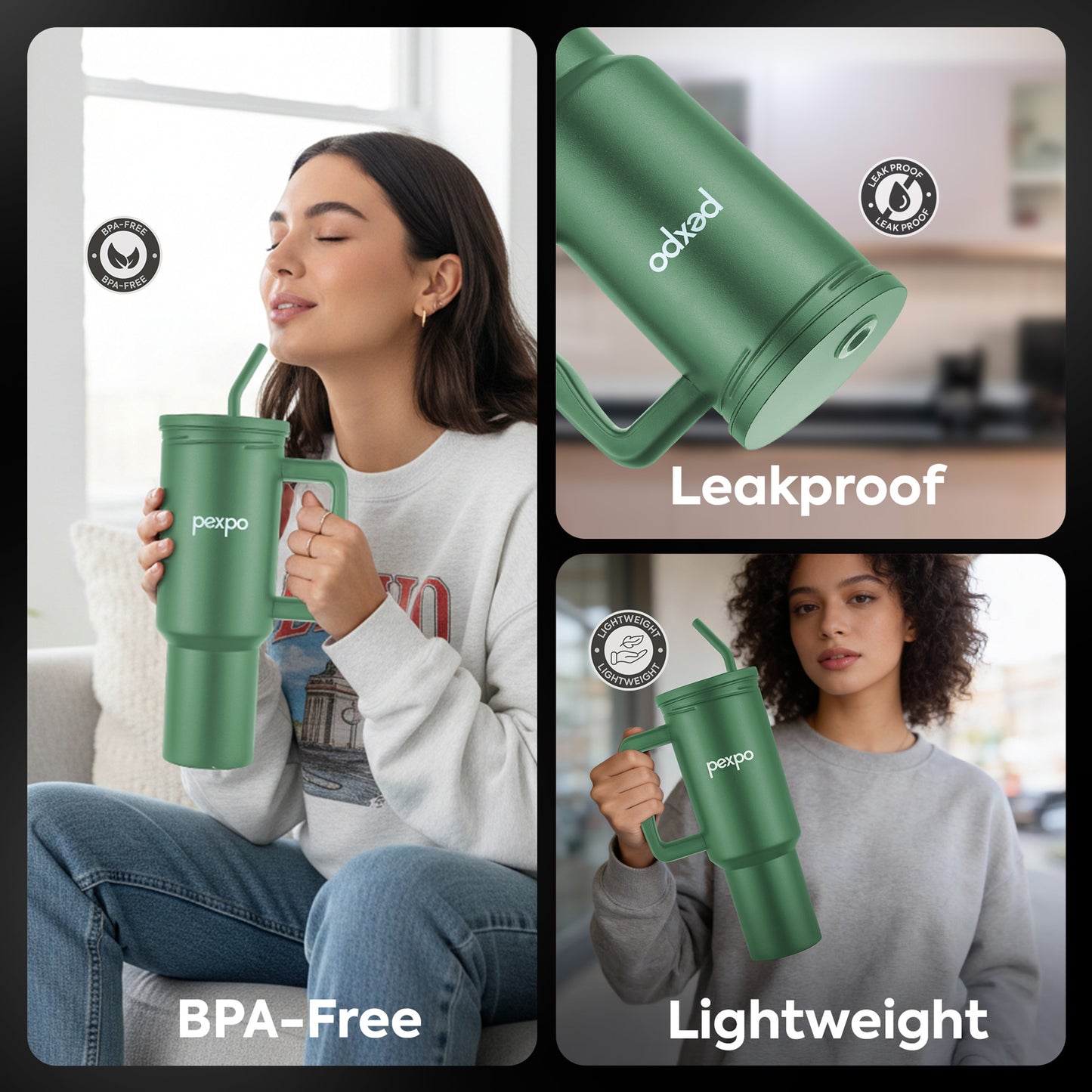 Sipzy - Stainless Steel Tumbler with Handle